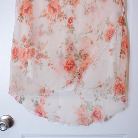 VTG XL Fashion Bug Sheer Floral Midi Skirt Overlay Lace Fairycore | Light Spring - Picture 2 of 8